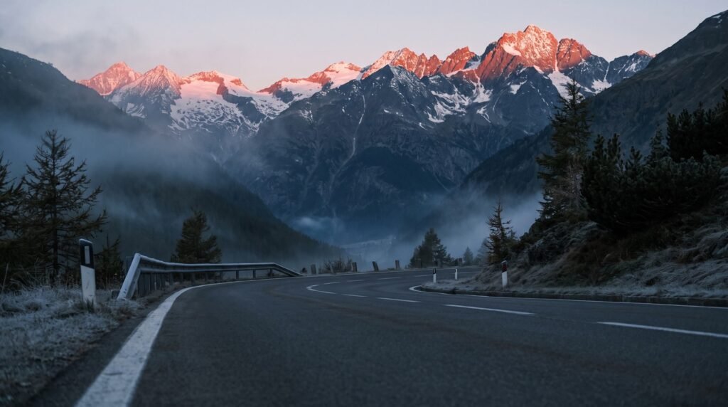 Balade sur route de montagne